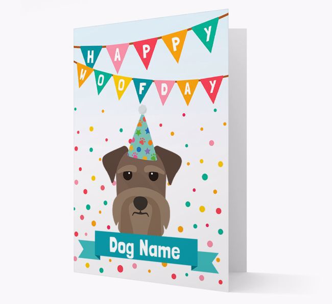 Personalized Card 'Happy Woofday {dogsName}' with {breedCommonName} Icon